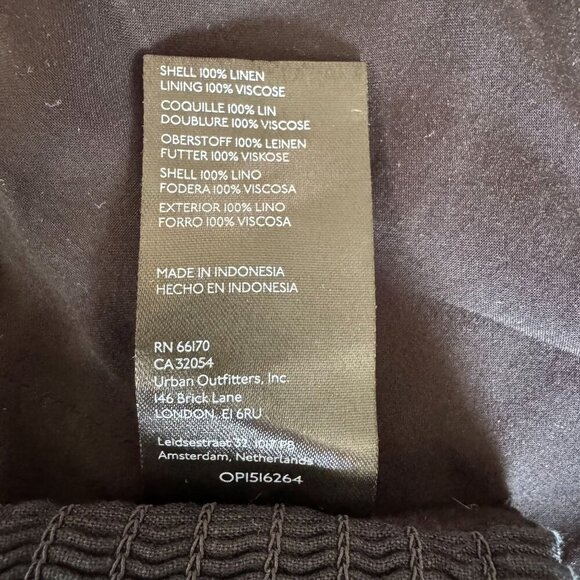 Anthropologie Maeve Black 100% Linen Tie Front Summer Boho Crop Bra Top Size 2X - Picture 11 of 12